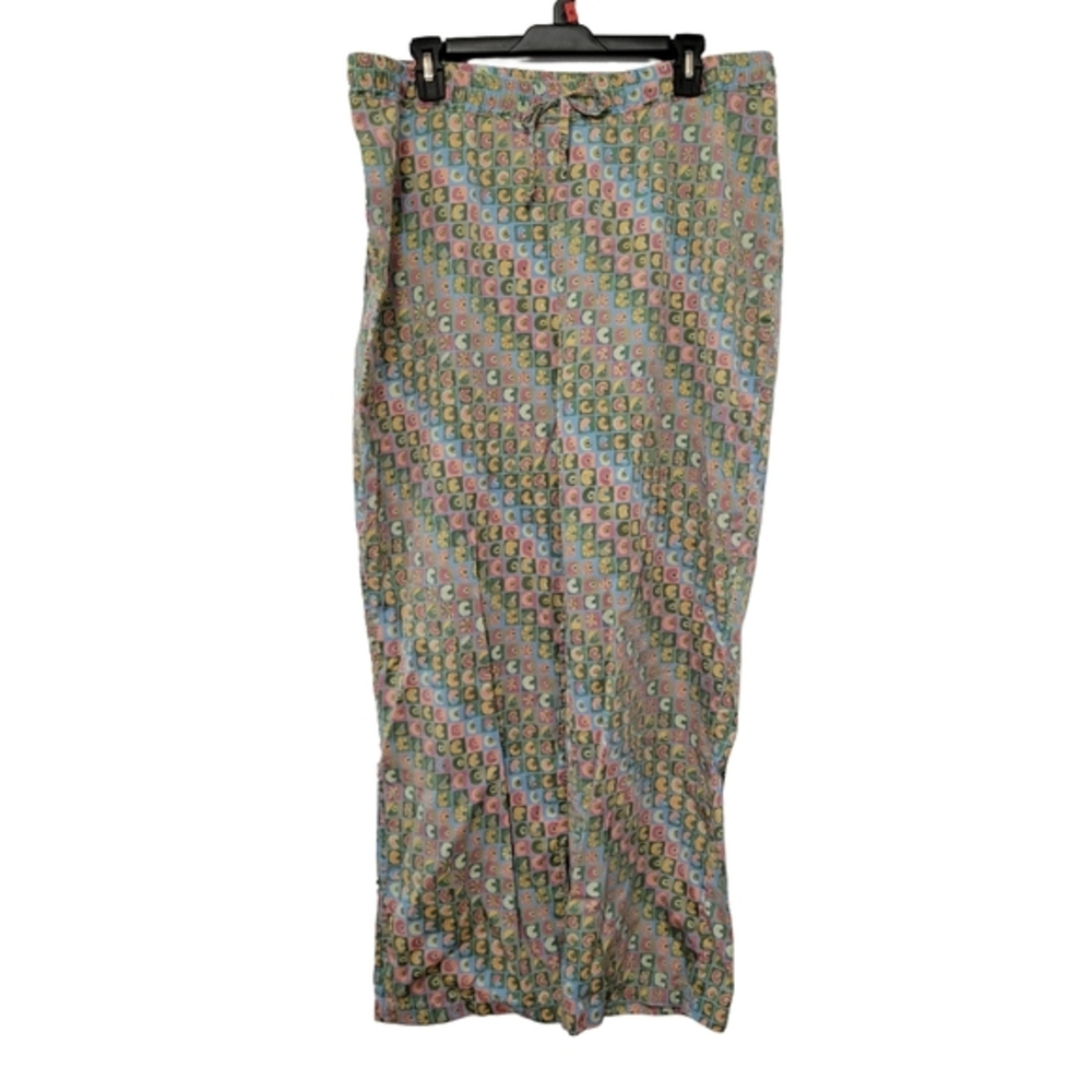 Peruvian Connection Vtg Women's Pajama Lounge Pants Size XL Pima Cotton Colorful